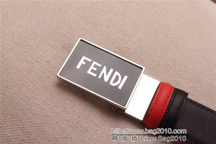 FENDI芬迪 原單正品 小怪獸皮帶 小怪獸琺瑯滴膠旋轉扣 男士皮帶  xfp1209